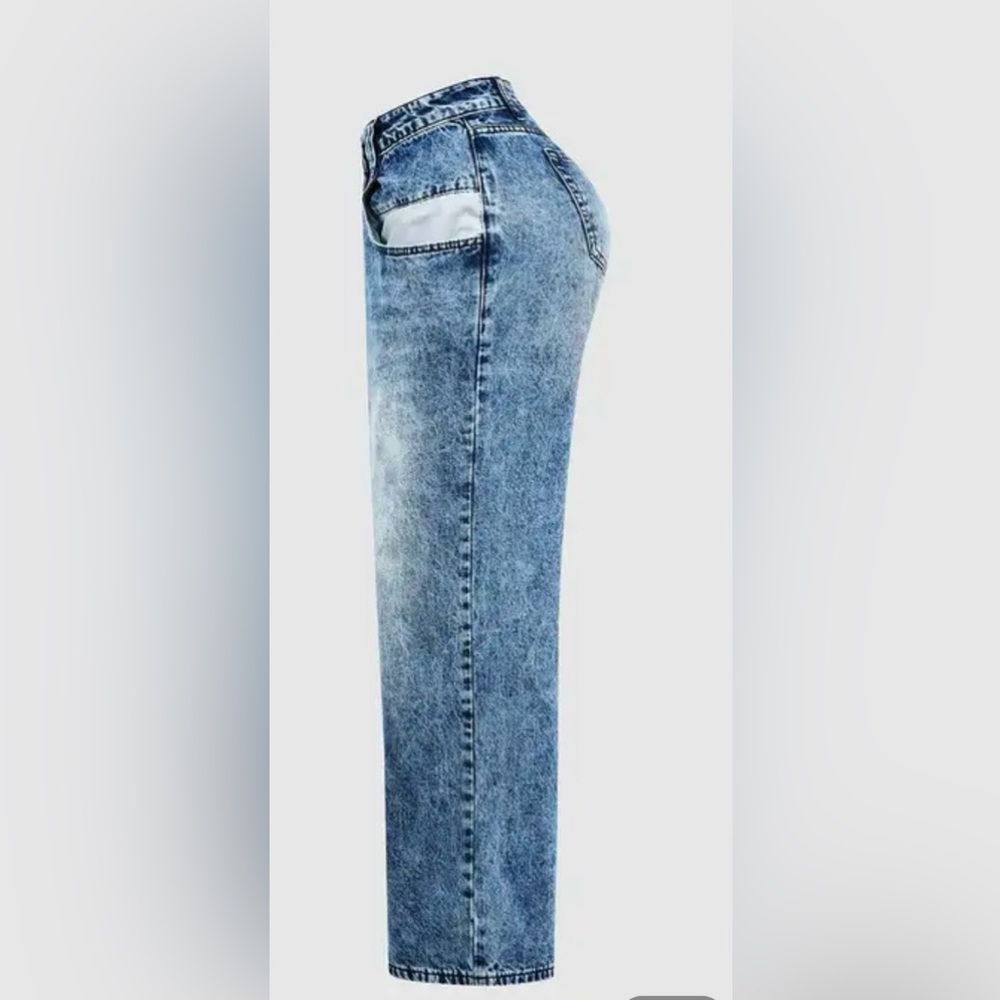 Flamingo Pocket Detail Wide Leg Low Waist Jeans Size Medium NWT - Picture 4 of 15